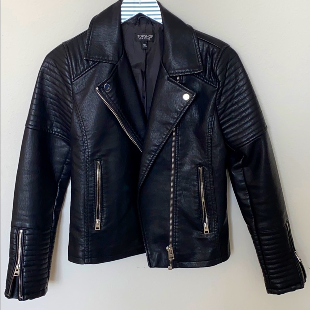Topshop faux Leather Jacket